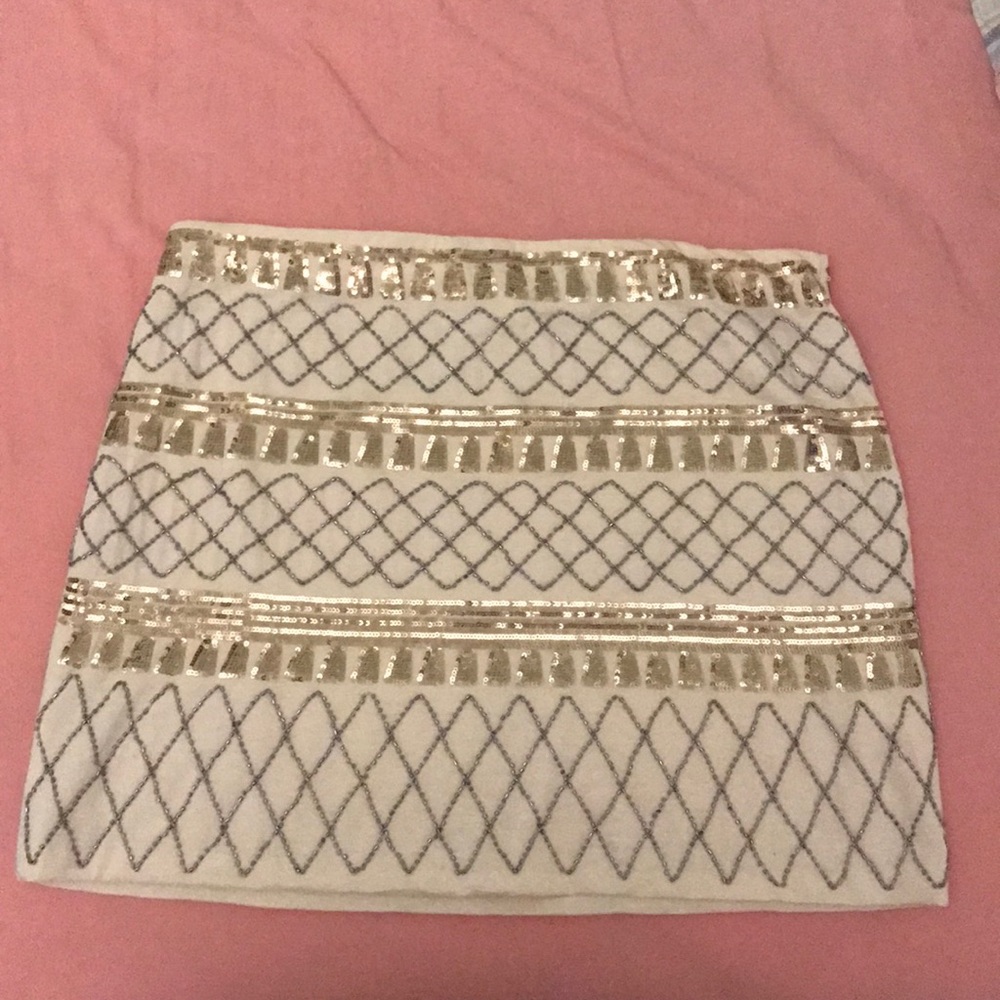 Ivory/gold skirt